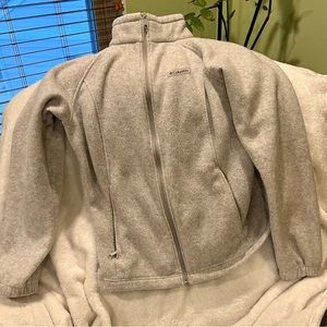 Columbia fleece jacket gray women’s large